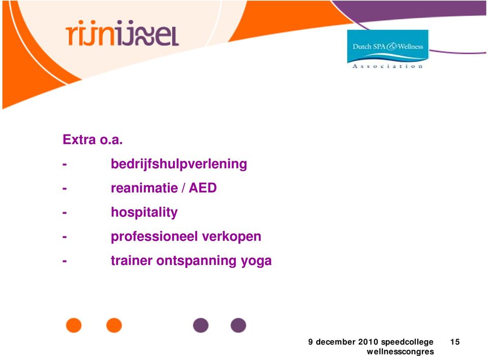 reanimatie / AED - hospitality