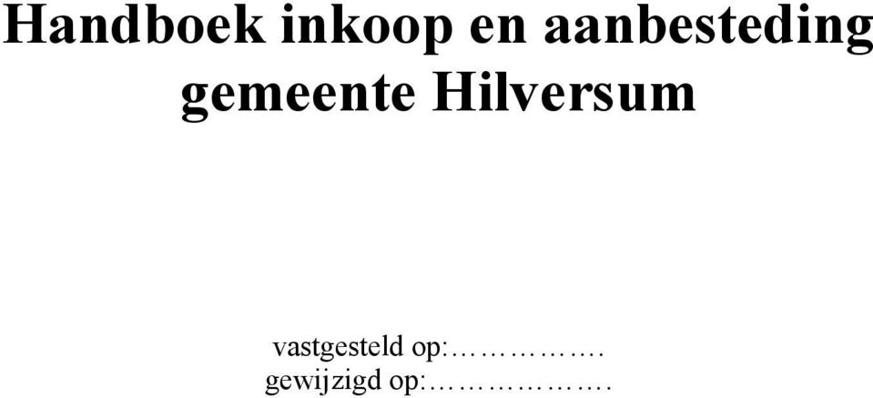 gemeente Hilversum