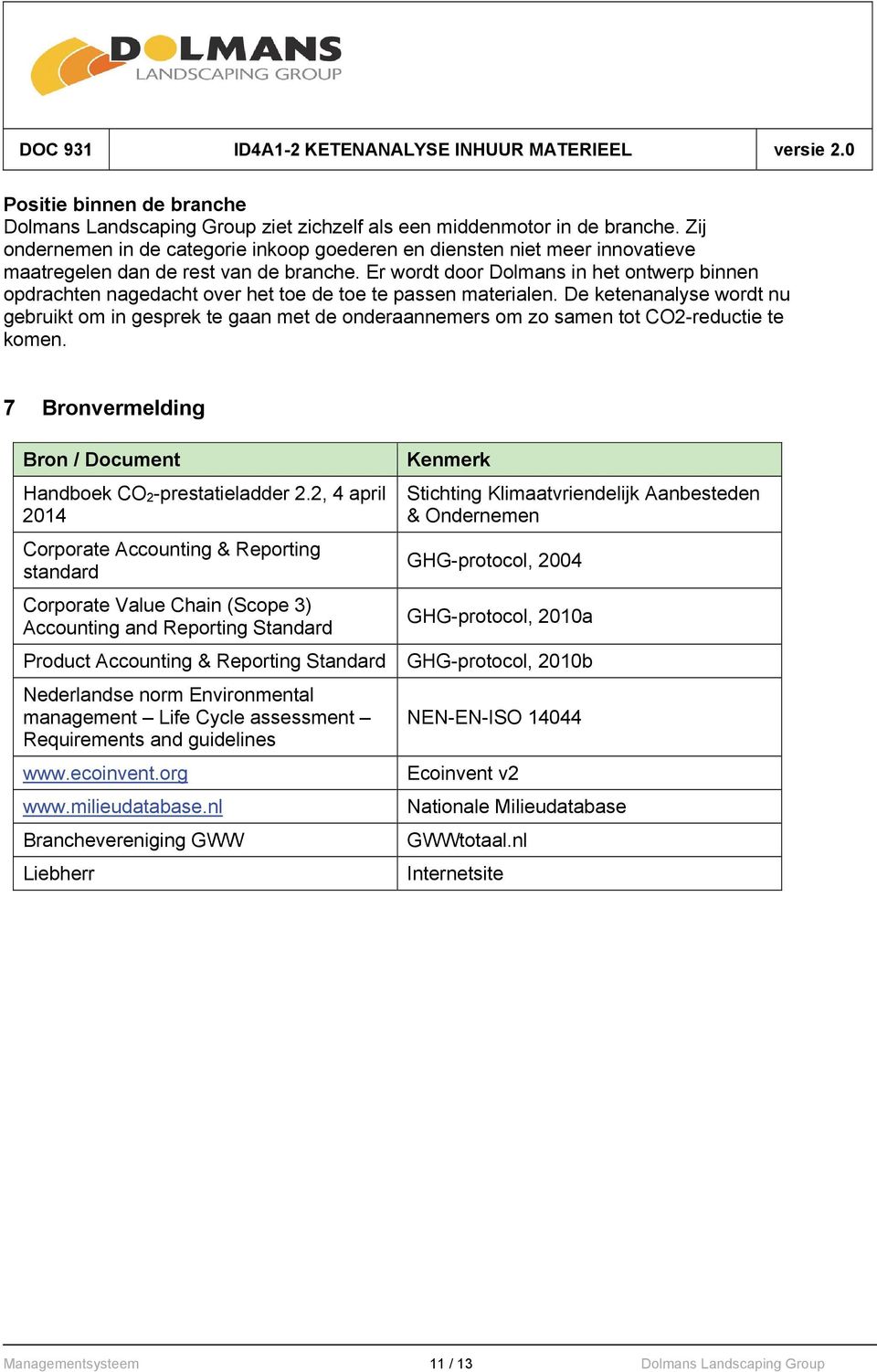 Er wordt door Dolmans in het ontwerp binnen opdrachten nagedacht over het toe de toe te passen materialen.