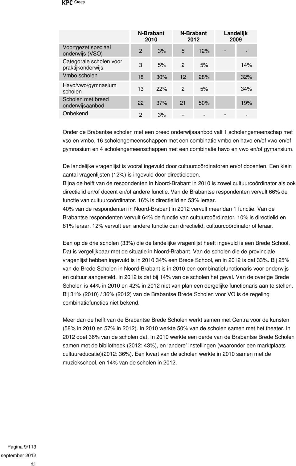 scholengemeenschappen met een combinatie vmbo en havo en/of vwo en/of gymnasium en 4 scholengemeenschappen met een combinatie havo en vwo en/of gymansium.