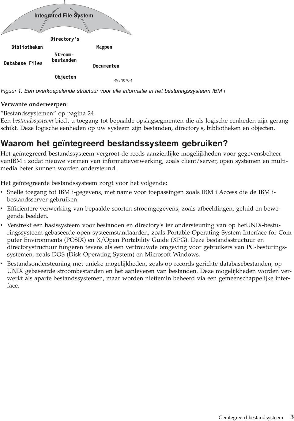 v Verstrekt een basissysteem voor bestanden en directory's ter ondersteuning van op hetunix-besturingssysteem gebaseerde open systeemstandaarden, zoals Portable Operating System Interface for