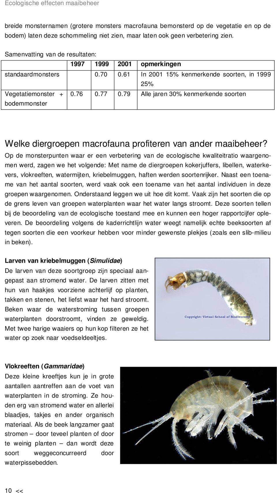 79 Alle jaren 30% kenmerkende soorten Welke diergroepen macrofauna profiteren van ander maaibeheer?