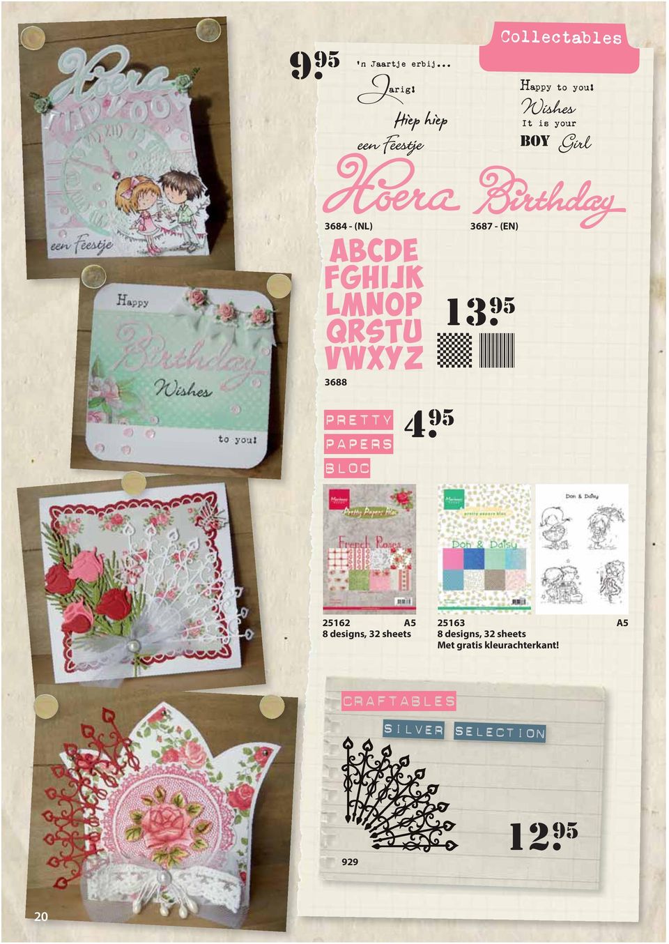 95 25162 A5 8 designs, 32 sheets 25163 A5 8 designs, 32