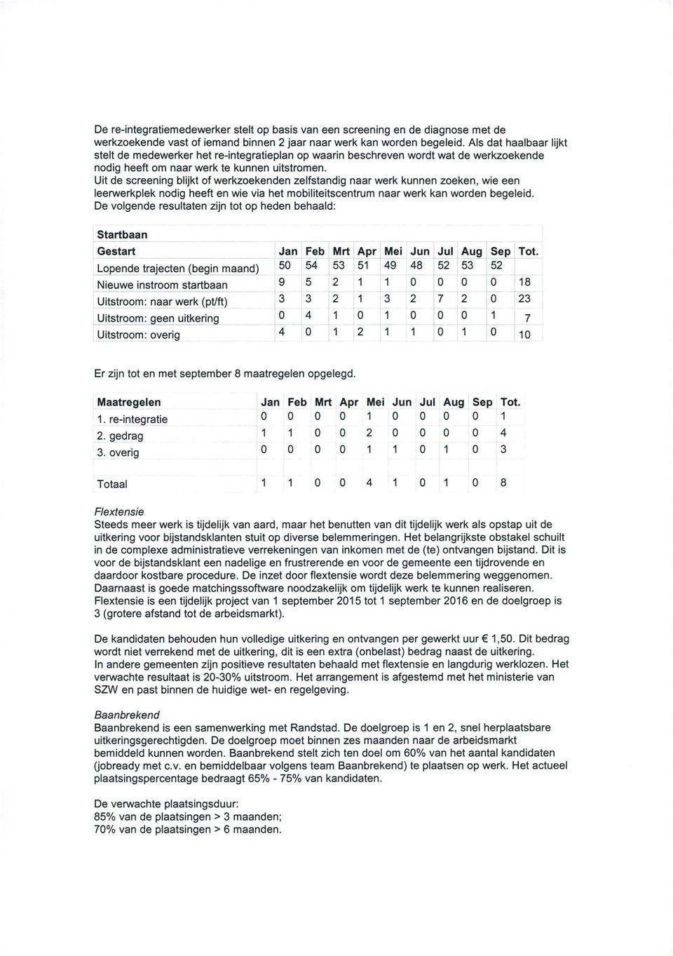 Uit de screening blijkt of werkzoekenden zelfstandig naar werk kunnen zoeken, wie een leerwerkplek nodig heeft en wie via het mobiliteitscentrum naar werk kan worden begeleid.