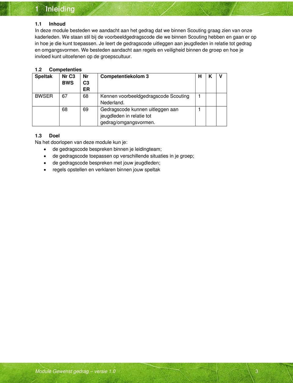 Je leert de gedragscode uitleggen aan jeugdleden in relatie tot gedrag en omgangsvormen.