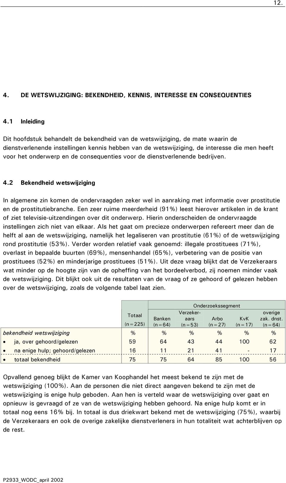 onderwerp en de consequenties voor de dienstverlenende bedrijven. 4.