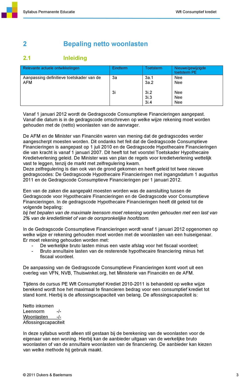 Vanaf die datum is in de gedragscode omschreven op welke wijze rekening moet worden gehouden met de (netto) woonlasten van de aanvrager.