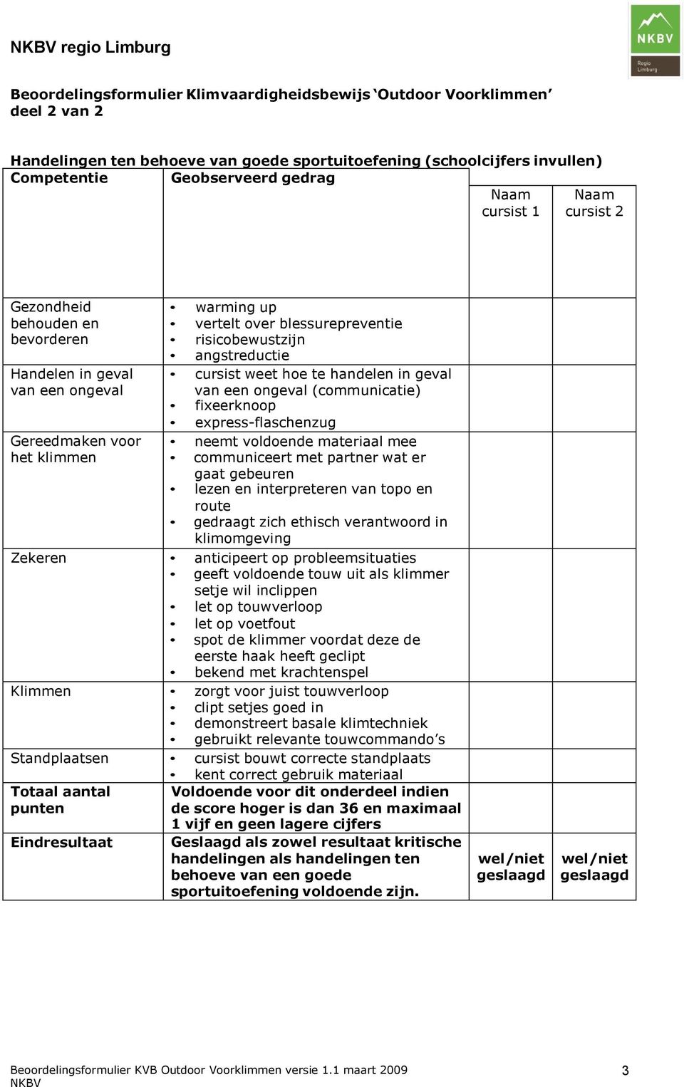 weet hoe te handelen in geval van een ongeval (communicatie) fixeerknoop express-flaschenzug neemt voldoende materiaal mee communiceert met partner wat er gaat gebeuren lezen en interpreteren van