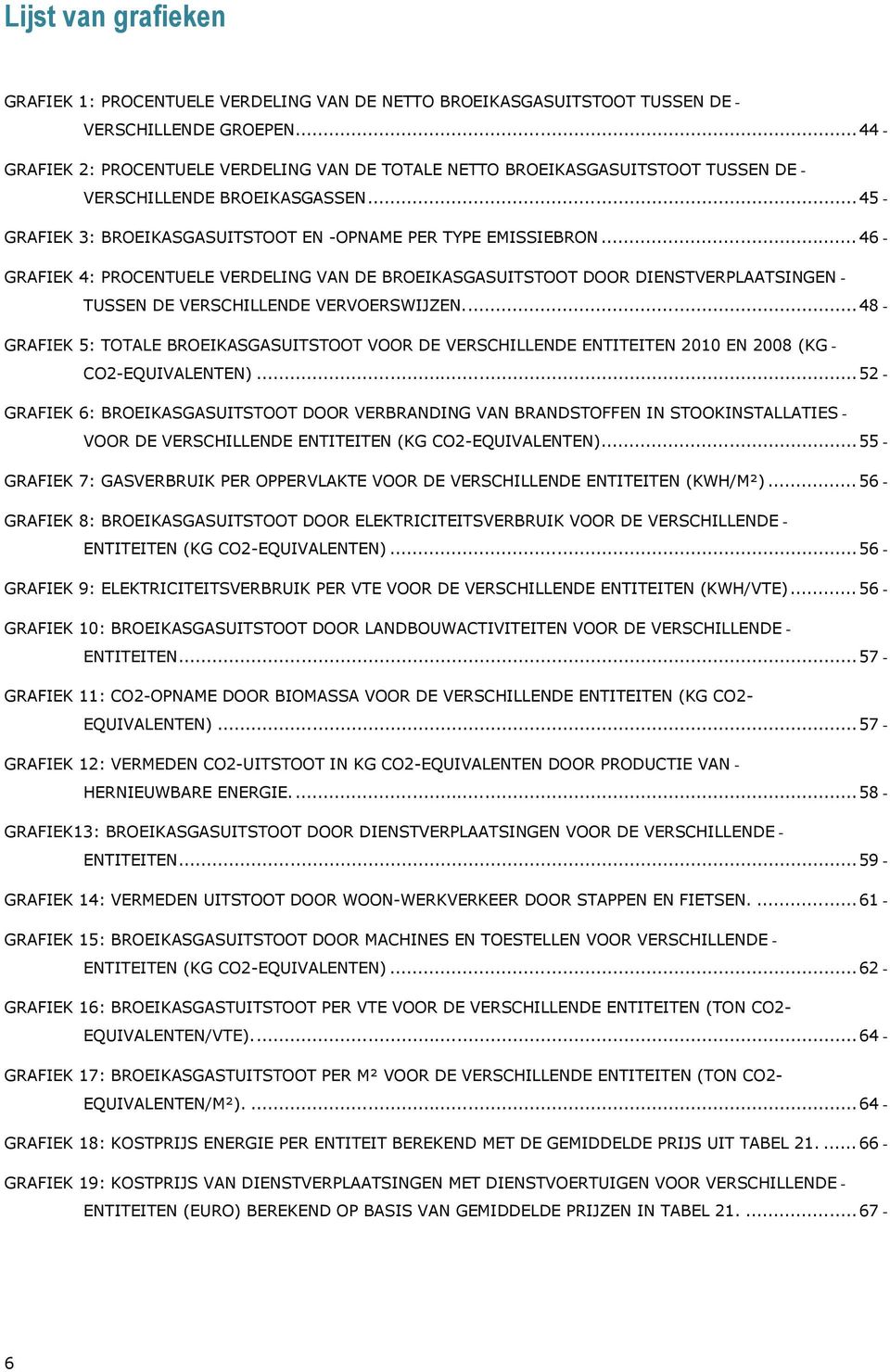 ..46 GRAFIEK 4: PROCENTUELE VERDELING VAN DE BROEIKASGASUITSTOOT DOOR DIENSTVERPLAATSINGEN TUSSEN DE VERSCHILLENDE VERVOERSWIJZEN.