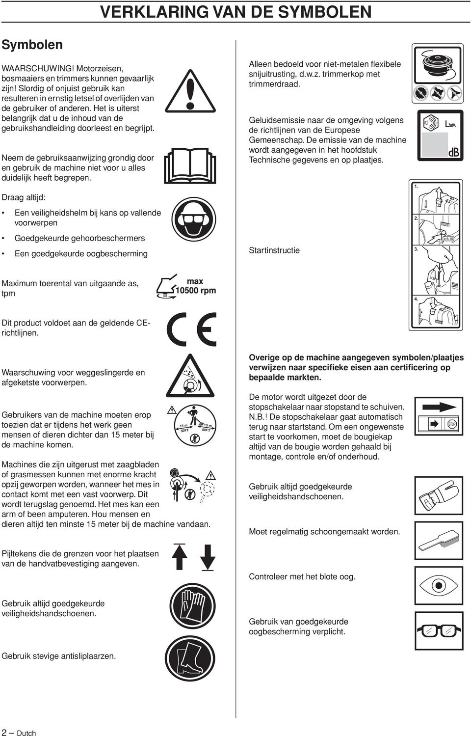 Neem de gebruiksaanwijzing grondig door en gebruik de machine niet voor u alles duidelijk heeft begrepen.