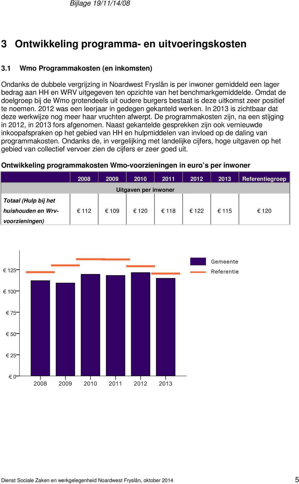 Omdat de doelgroep bij de Wmo grotendeels uit oudere burgers bestaat is deze uitkomst zeer positief te noemen. 2012 was een leerjaar in gedegen gekanteld werken.