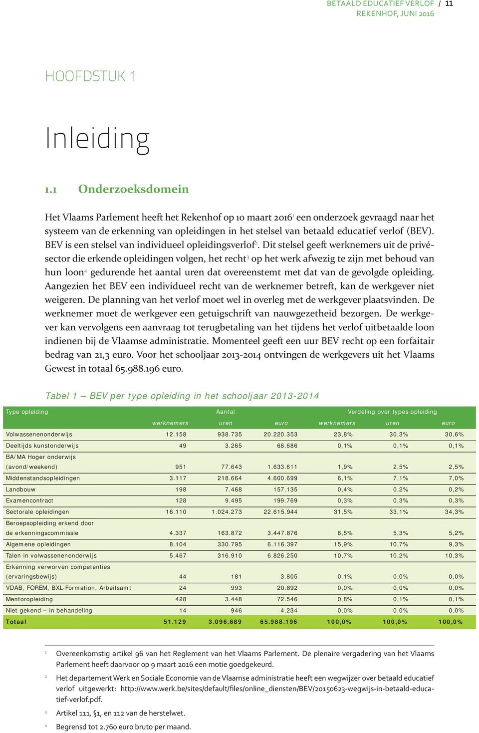 (BEV). BEV is een stelsel van individueel opleidingsverlof 2.