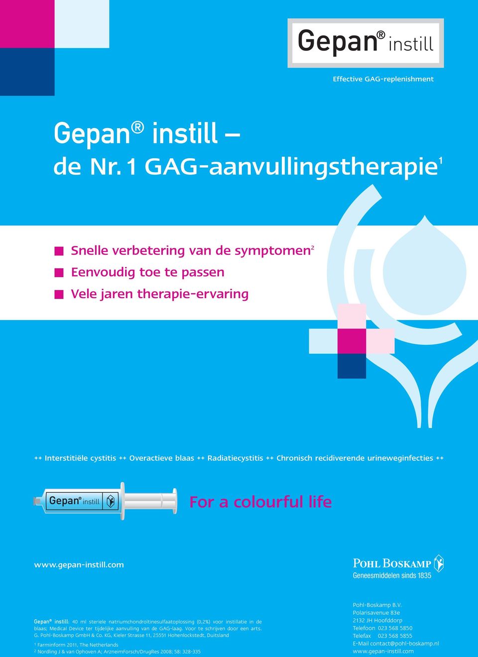 recidiverende urineweginfecties ++ For a colourful life www.gepan-instill.