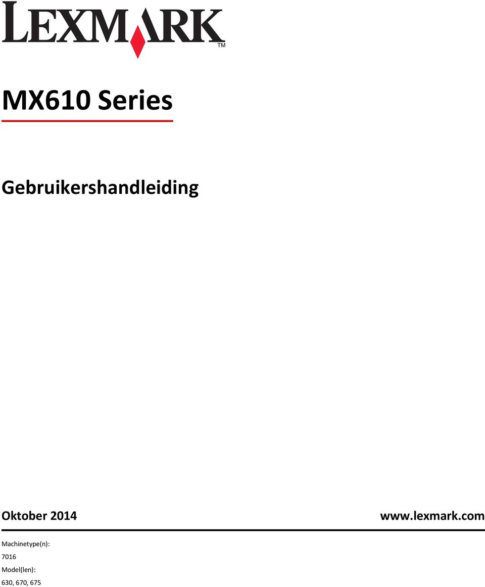 Oktober 2014 www.lexmark.