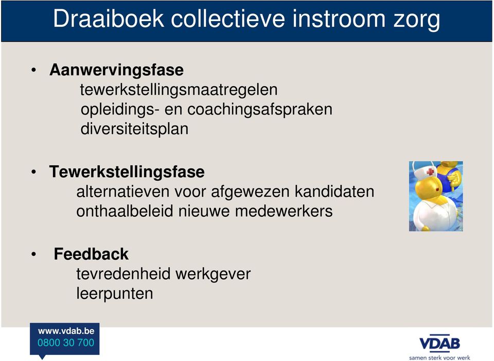 diversiteitsplan Tewerkstellingsfase alternatieven voor afgewezen