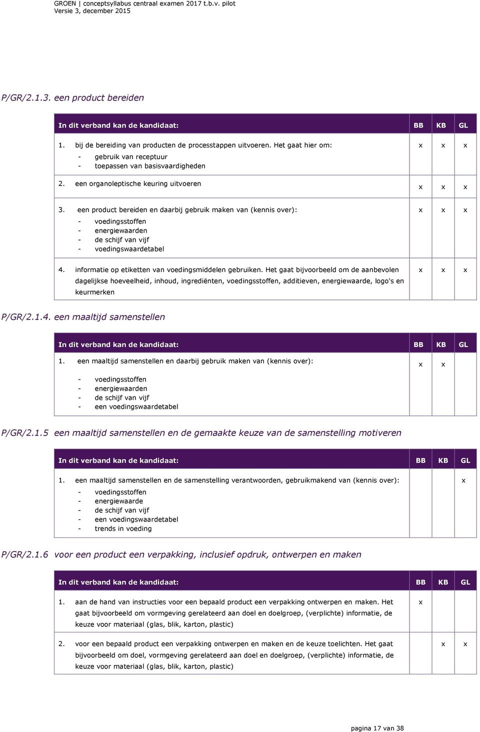 een product bereiden en daarbij gebruik maken van (kennis over): - voedingsstoffen - energiewaarden - de schijf van vijf - voedingswaardetabel 4.