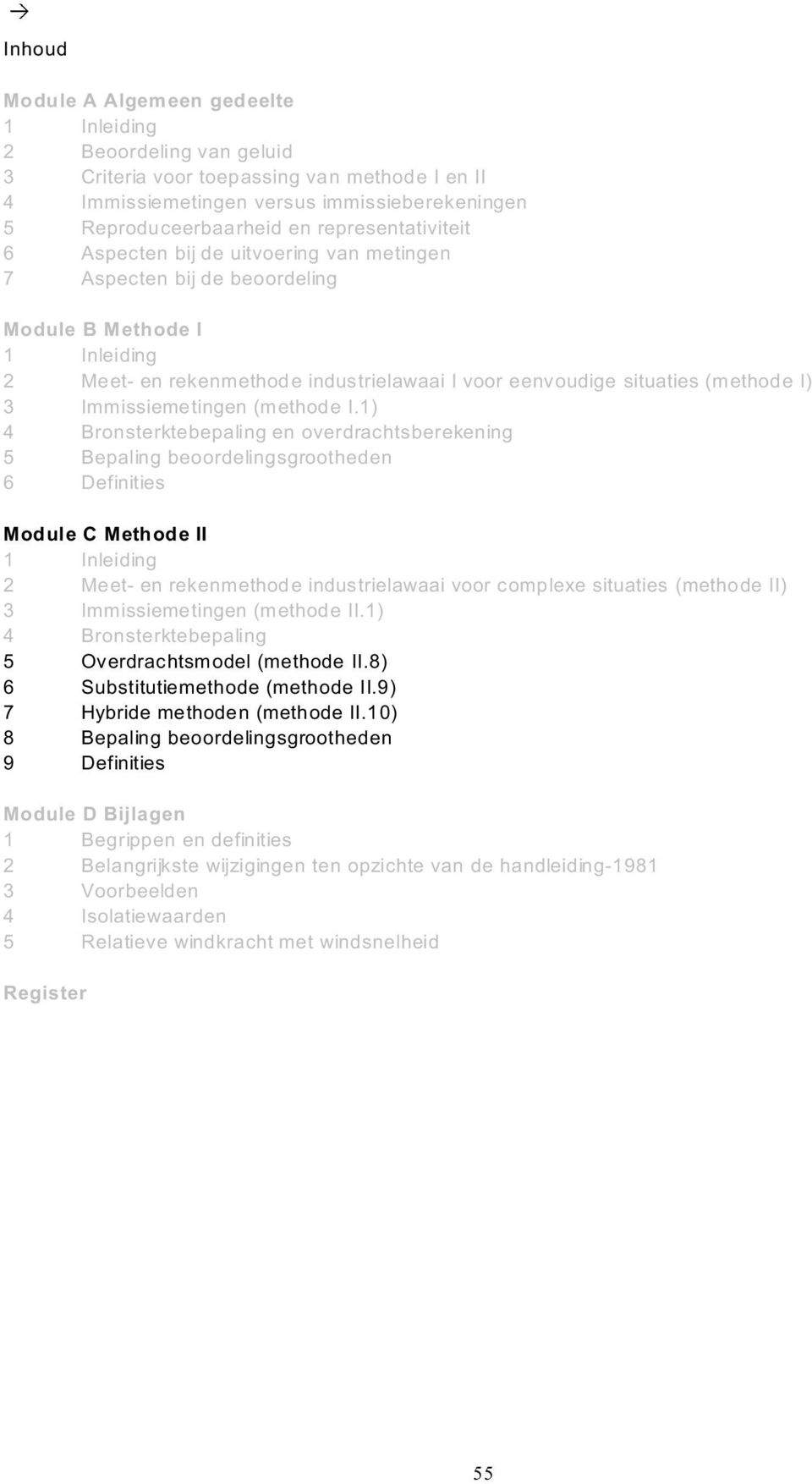 I) 3 Immissiemetingen (methode I.