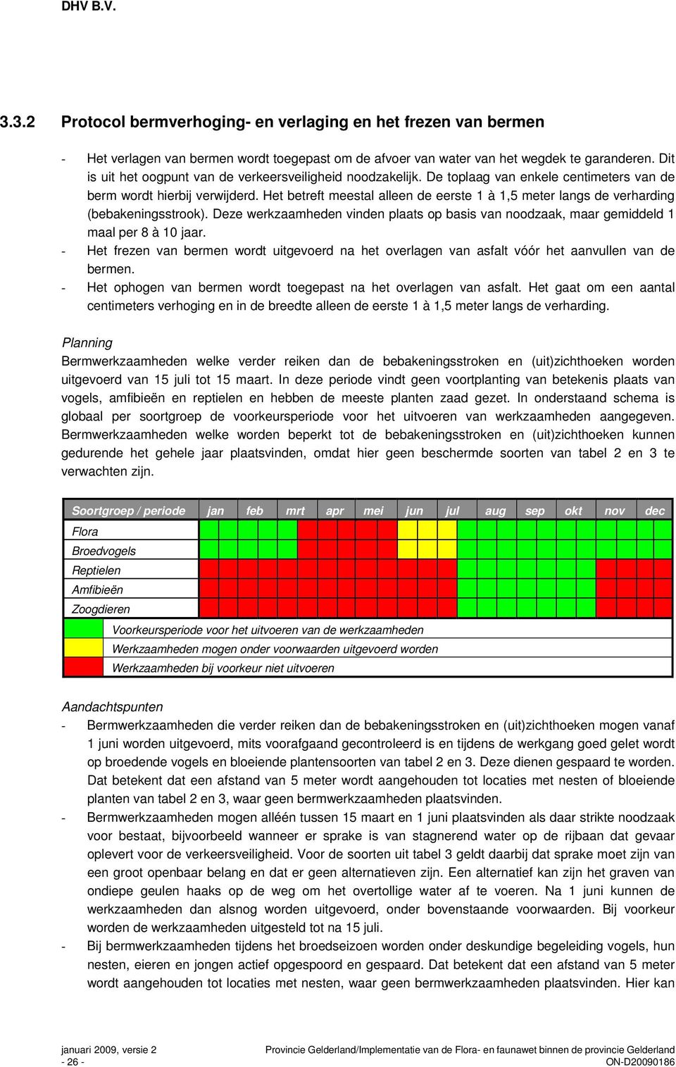 Het betreft meestal alleen de eerste 1 à 1,5 meter langs de verharding (bebakeningsstrook). Deze werkzaamheden vinden plaats op basis van noodzaak, maar gemiddeld 1 maal per 8 à 10 jaar.