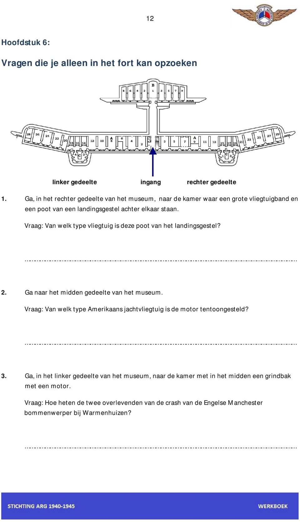 Vraag: Van welk type vliegtuig is deze poot van het landingsgestel? 2. Ga naar het midden gedeelte van het museum.