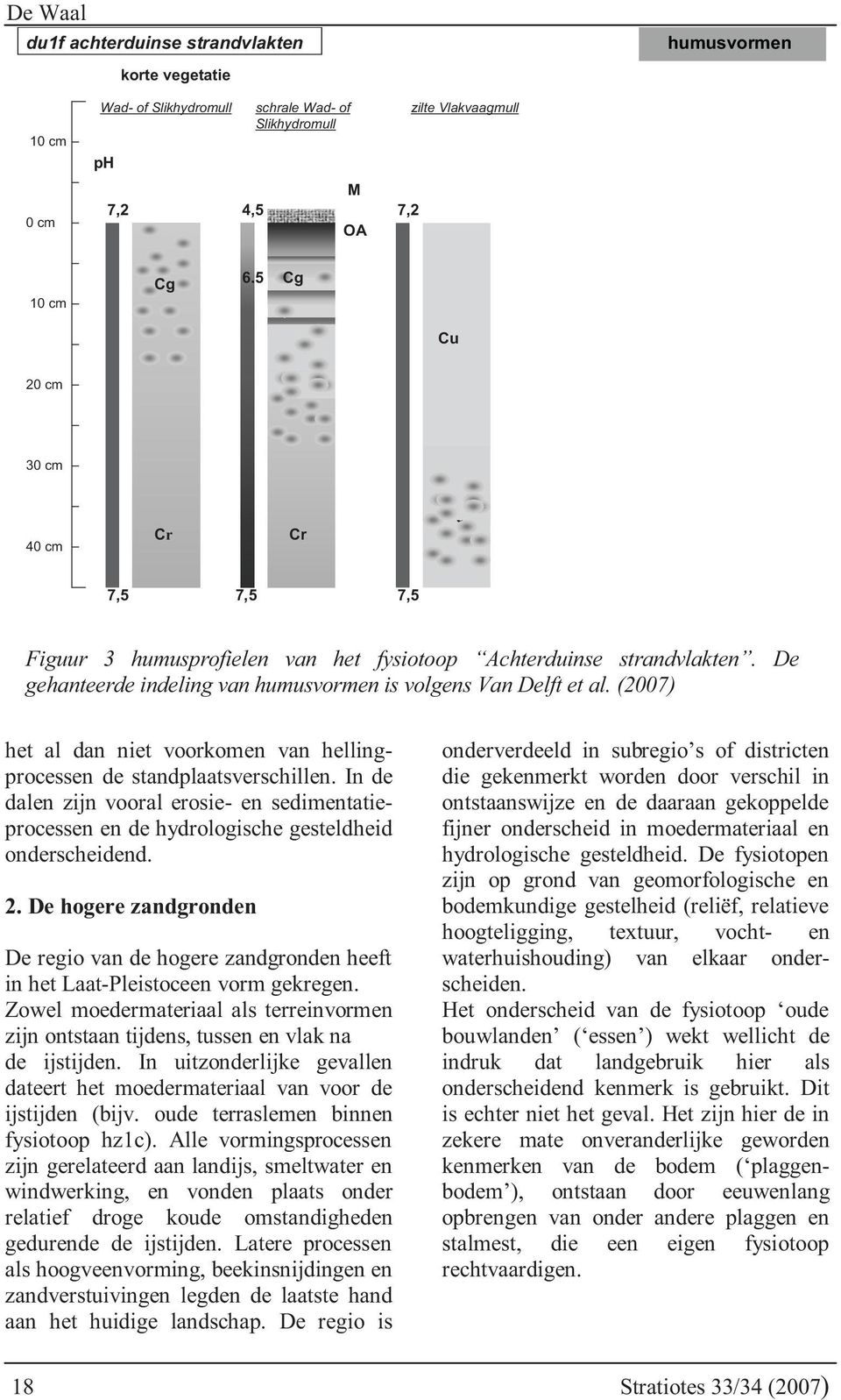 (2007) het al dan niet voorkomen van hellingprocessen de standplaatsverschillen. In de dalen zijn vooral erosie- en sedimentatieprocessen en de hydrologische gesteldheid onderscheidend. 2.