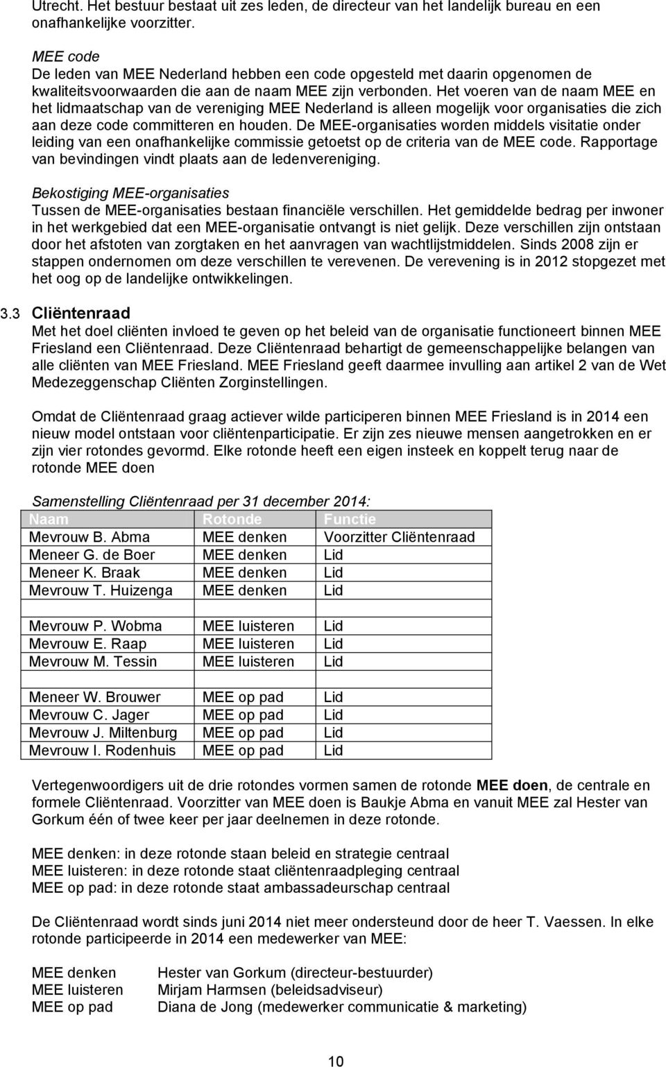 Het voeren van de naam MEE en het lidmaatschap van de vereniging MEE Nederland is alleen mogelijk voor organisaties die zich aan deze code committeren en houden.