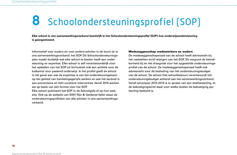 Dit Schoolondersteuningsplan maakt duidelijk wat elke school te bieden heeft aan ondersteuning en expertise.