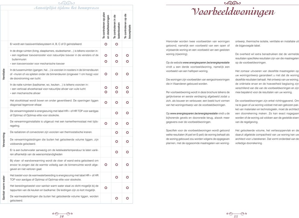 In de droge ruimten (living, slaapkamers, studeerkamer ) is telkens voorzien in: een regelbaar toevoerrooster voor natuurlijke toevoer in de vensters of de buitenmuren een toevoerrooster voor