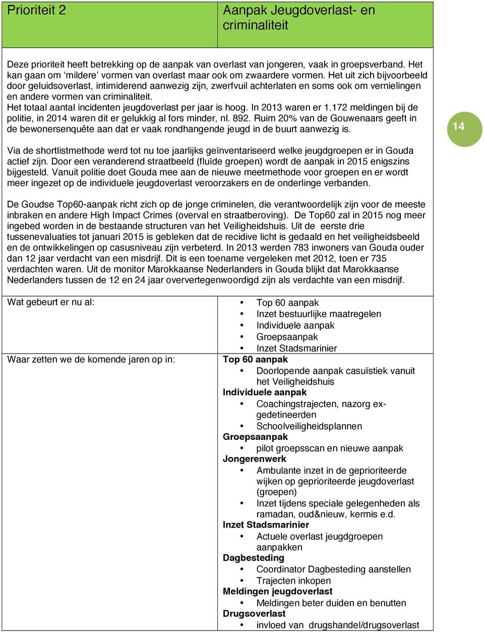 Het uit zich bijvoorbeeld door geluidsoverlast, intimiderend aanwezig zijn, zwerfvuil achterlaten en soms ook om vernielingen en andere vormen van criminaliteit.