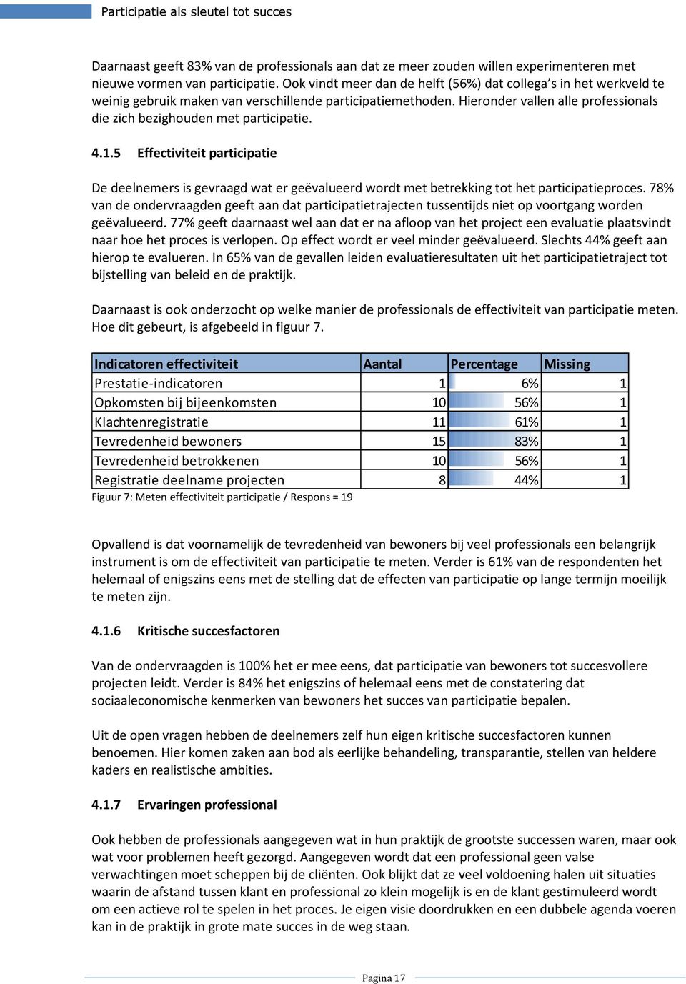 Hieronder vallen alle professionals die zich bezighouden met participatie. 4.1.