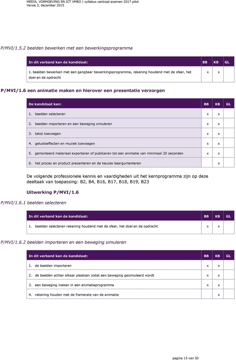 6 een animatie maken en hierover een presentatie verzorgen De kandidaat kan: BB KB GL 1. beelden selecteren 2. beelden importeren en een beweging simuleren 3. tekst toevoegen 4.