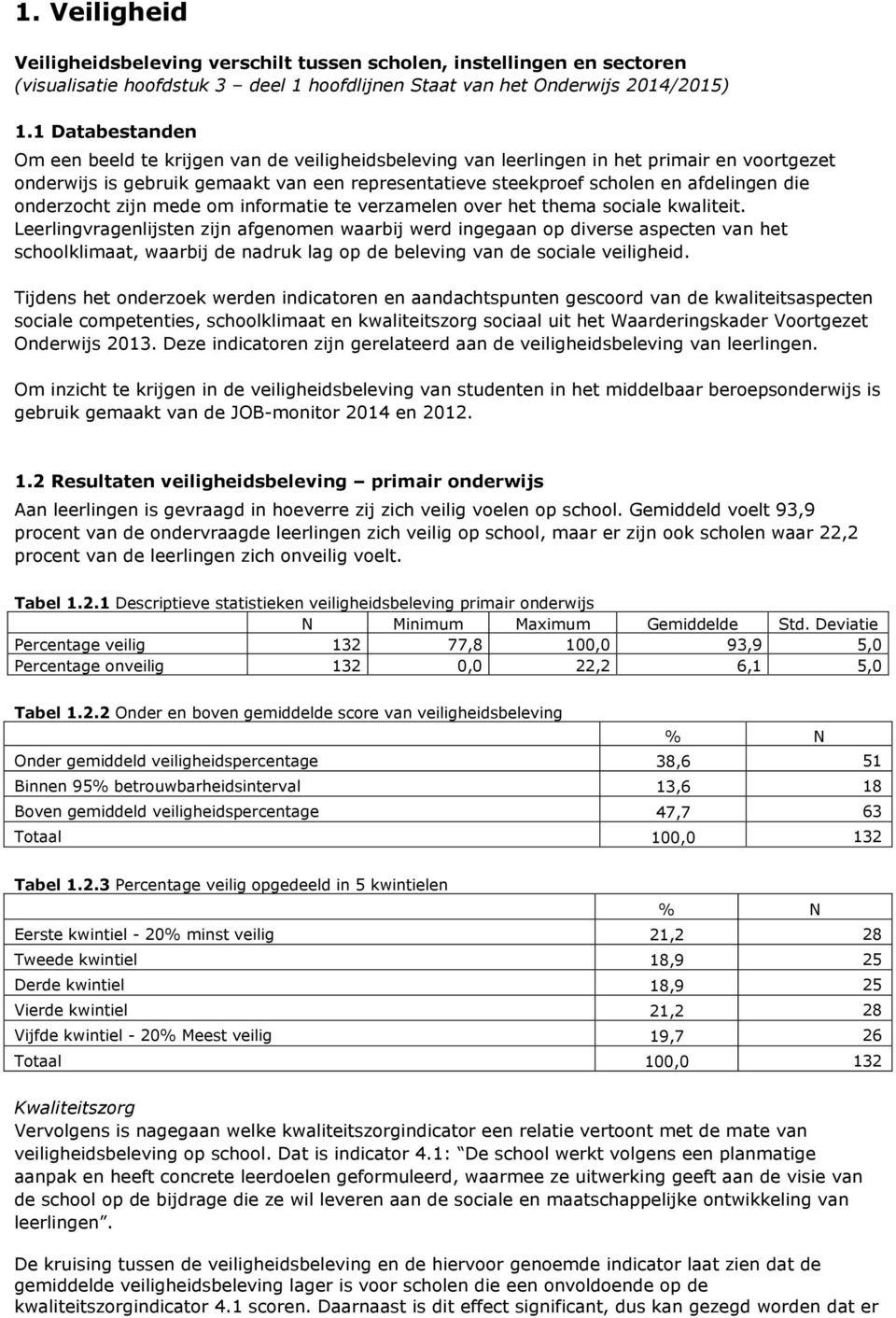 die onderzocht zijn mede om informatie te verzamelen over het thema sociale kwaliteit.