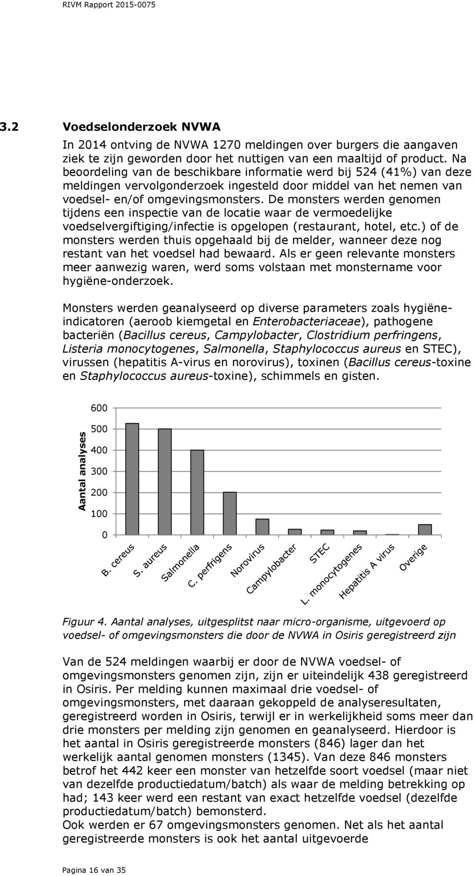 De monsters werden genomen tijdens een inspectie van de locatie waar de vermoedelijke voedselvergiftiging/infectie is opgelopen (restaurant, hotel, etc.