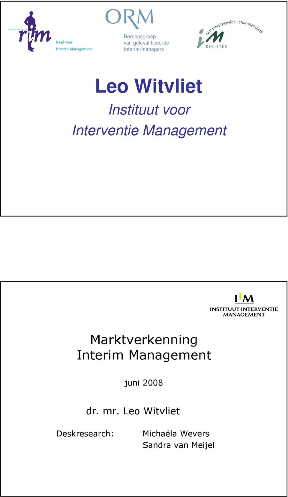 Management juni 2008 dr. mr.