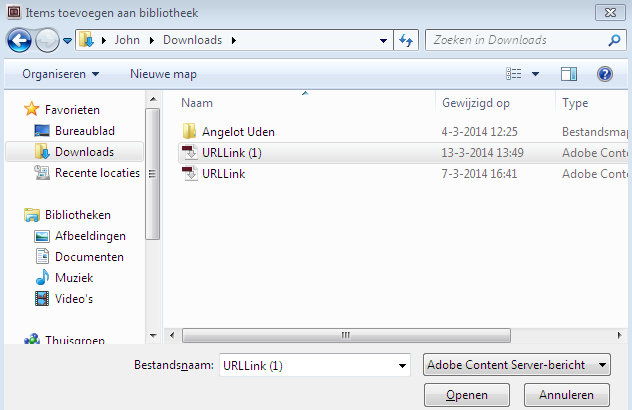 27. In dit voorbeeld klik ik x op het gedownloade URLLink() waarna ik op Openen klik. Zie: voorbeeld volgende pagina. 28.