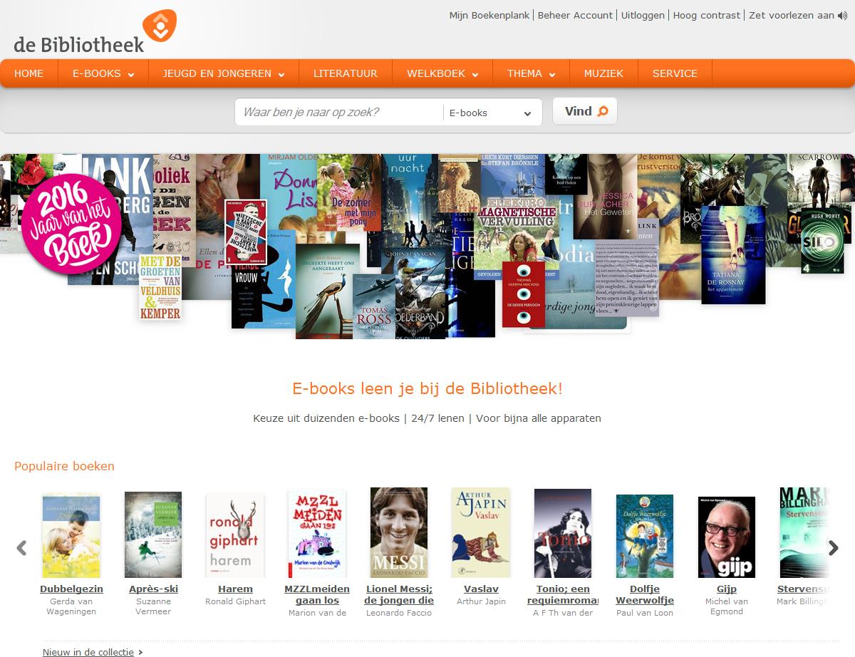 Inloggen en zoeken naar e-books Met de hiervoor aangemaakte account kunt u inloggen een e-books uitzoeken en op uw boekenplank plaatsen. 3. Ga naar http://www.bibliotheek.