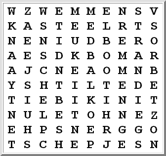 En hier is de nieuwe puzzel : met de overige letters kan je een woord vormen.