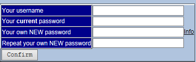 Figuur 8 Foutmelding bij het inloggen met een tijdelijk wachtwoord of security code. U kunt de melding sluiten door op close window te klikken.