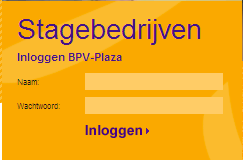 1. Starten met BPV-plaza 1.1. Inloggen Ga naar de website van het SBBL: www.sbbl.nl U kunt direct vanaf de homepagina inloggen op de Plaza Uw e-mail adres is uw gebruikersnaam.