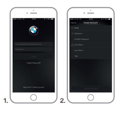 BMW CONNECTED IN DE APP ACTIVEREN. Indien u reeds een BMW ConnectedDrive account heeft aangemaakt, kunt u dit bestaande account gebruiken.