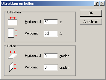 Een illustratie verkleinen 1. Open de afbeelding. 2. Kies in het menu Afbeelding voor Uittrekken/hellen 3.