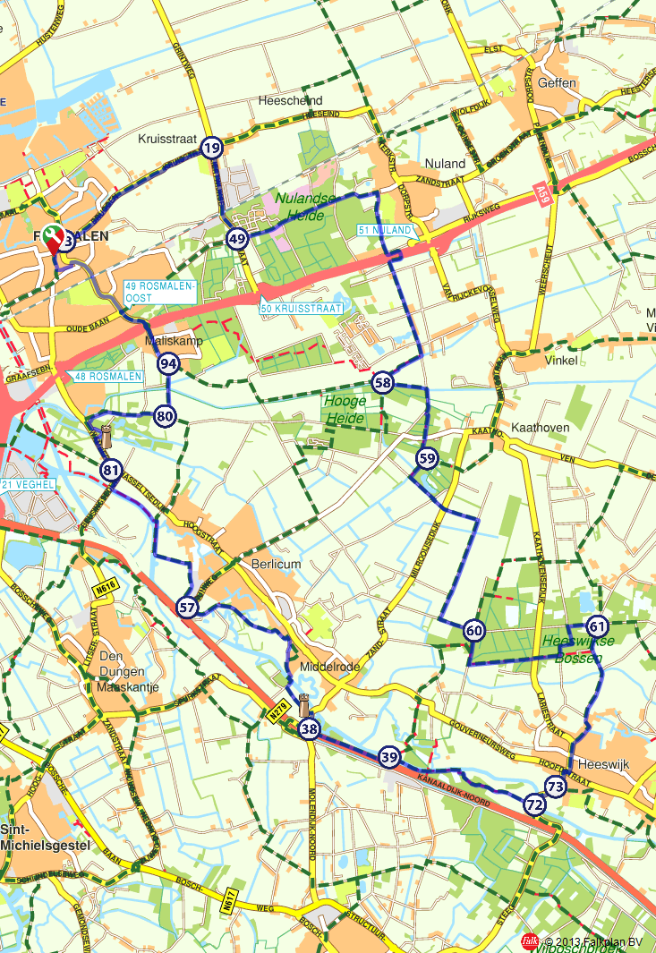 Fietsroute 122139 Rosmalen,