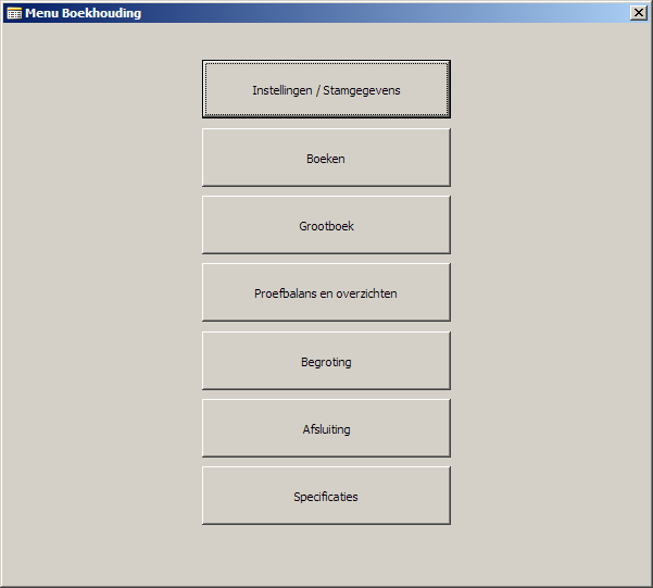 4 MENUINDELING 4.1 Snelmenu boekhouding Bovenaan het menu boekhouding is een nieuw snelmenu toegevoegd.