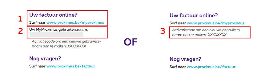 4. Ttaal te betalen Dit is het bedrag dat u verschuldigd bent. Dit ttaalbedrag mvat de btw alsk eventuele bedragen vr Diensten geleverd aan derden. Uw factuur nline? 1. Meld u aan p prximus.