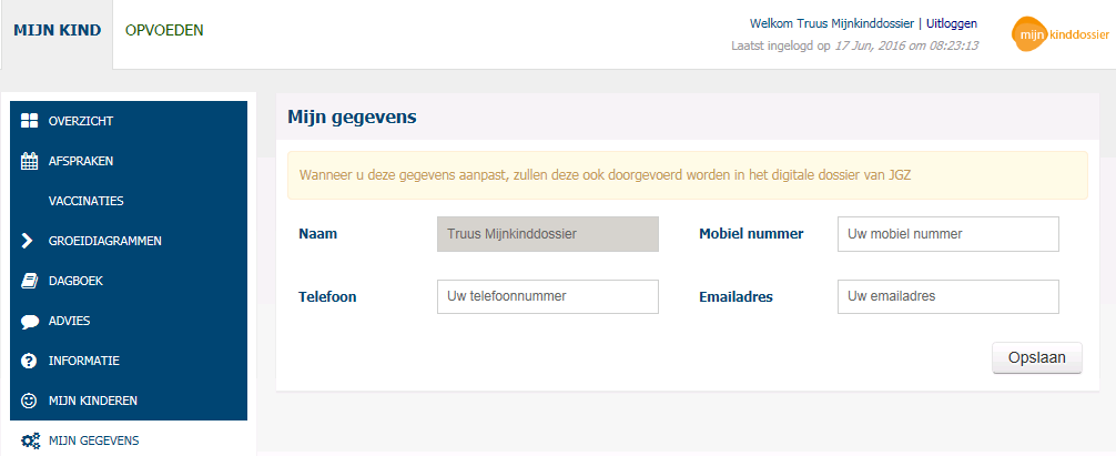 Scherm Overzichten Het scherm Overzichten is het eerste scherm dat getoond wordt nadat u bent ingelogd.