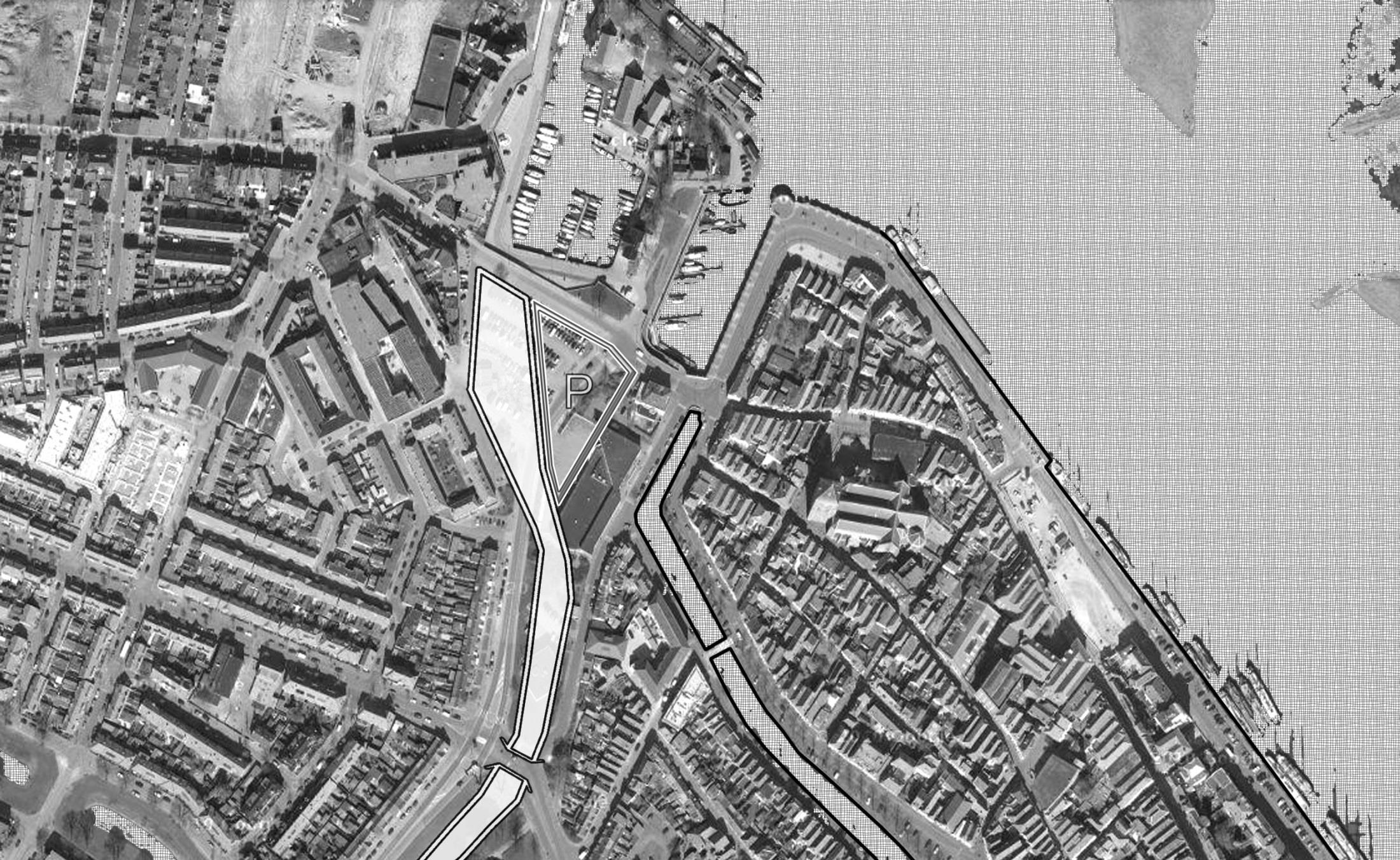 O p t i e B o l w e r k Locatie Postkantoor/Gasfabriek: Afmetingen (1): ca 30x70 meter 1 Voor: Dicht bij Buitenhaven en