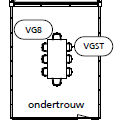 Nr. 1.84 Vergaderruimte: geschikt voor 14 personen Afmetingen 3,97 m x 9,19 m Let op verduistering wand (buitenwand helemaal van glas) Nr. 1.62 Vergaderruimte tevens ondertrouwkamer: geschikt voor 8 personen Afmetingen 5,4 m x 6,98 m 2 e verdieping Nr.