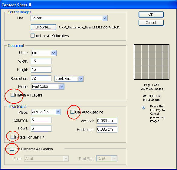 Dan kunnen we nu echt van start gaan. Photoshop plugin Contactblad II is een photoshop plugin : C:\Program Files\Adobe\Adobe Photoshop CS4\Plug-ins\Automate\Contactblad II.