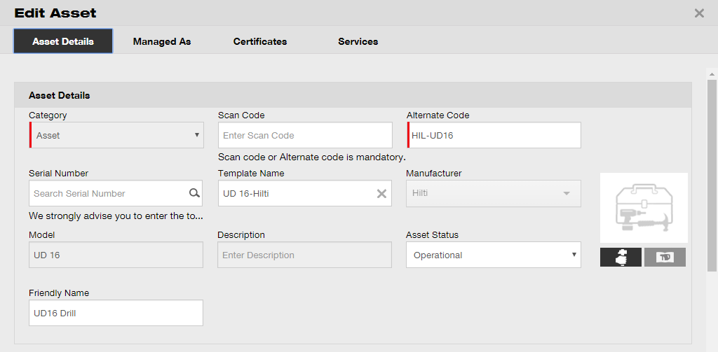 5. Klik op bewerken; door hierop te klikken, opent een bewerkingsscherm met de activumdetails. 6.