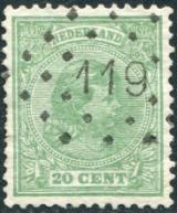 WASPIK Provincie Noord-Brabant Nr. 215 PSPK 0228 1882-02-01 Het dagtekeningstempel werd, samen met het nummerstempel 215, op 1 februari 1882 aan het postkantoor Waspik verstrekt.