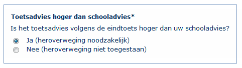 LET OP: Veel gegevens kunnen handmatig worden ingevuld maar dit is meestal niet nodig wanneer er een import gedaan kan worden (zie hoofdstuk Eindtoets importeren ).